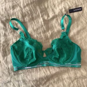 Lounge Lingerie Green Lacy Bra 36DD